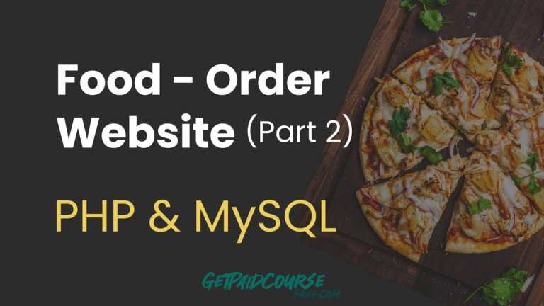 Create Pizza Restaurant Website Using PHP