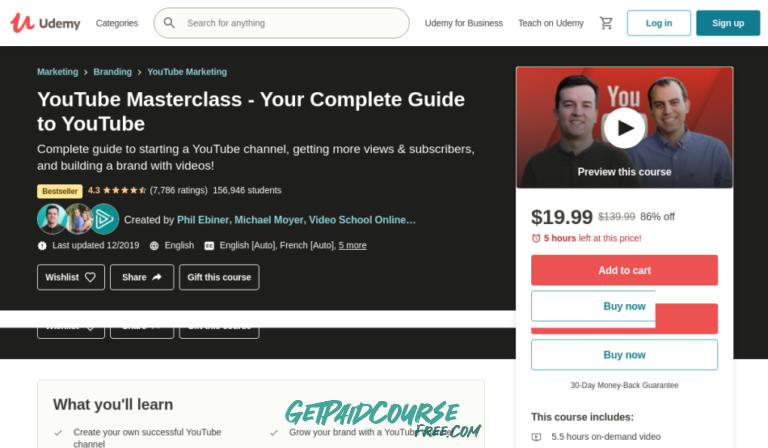 YouTube Masterclass: Learn How to Become a Pro YouTuber