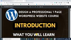 Build A Responsive 1 Page WordPress Website For Beginners